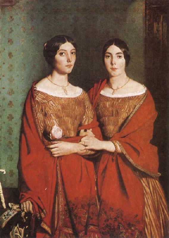 Theodore Chasseriau The Sisters of the Artist France oil painting art